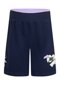 Nike Little Girls French Terry Shorts - Midnight Navy