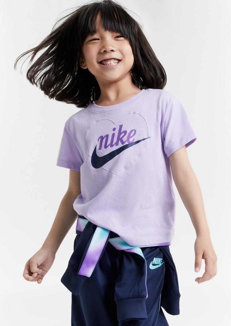 Nike Little Girls New Impression Heart Graphic T-Shirts - P63hydrang