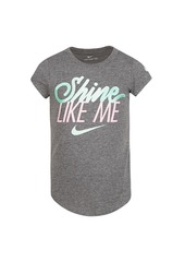Nike Little Girls "Shine Like Me" Logo Graphic T-shirt