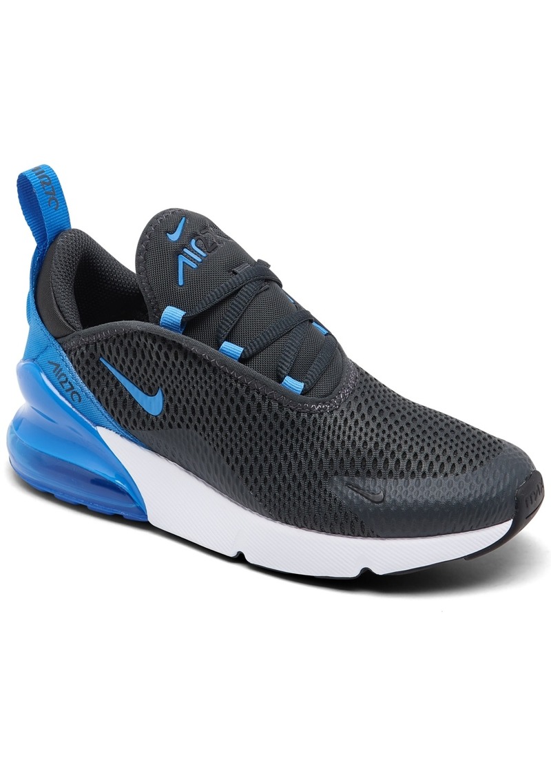 Nike Little Kids' Air Max 270 Casual Sneakers from Finish Line - Black/Light Blue