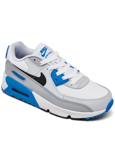 Nike Little Kids' Air Max 90 Casual Sneakers from Finish Line - White/black/photo blue