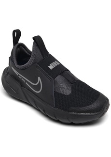 Nike Little Kids Flex Runner 2 Slip-On Running Sneakers from Finish Line - Black, Flat Pewter