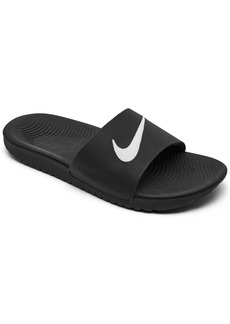 Nike Little Kids Nike Kawa Slide Sandals from Finish Line - Black, White