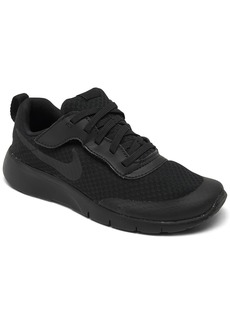 Nike Little Kids Tanjun EasyOn Adjustable Strap Casual Sneakers from Finish Line - Black