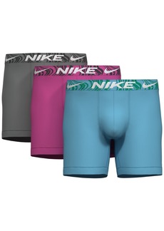 Nike Men's 3-Pk. Dri-Fit Essential Micro Boxer Briefs - Aquarius Blue/laser Fuchsia/cool Grey
