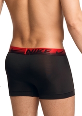 Nike Men's 3-Pk. Dri-fit Essential Micro Trunk - Black Uni Red Metallic Wb/hyper Royal Me