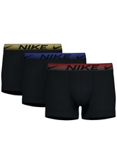 Nike Men's 3-Pk. Dri-fit Essential Micro Trunk - Black Uni Red Metallic Wb/hyper Royal Me