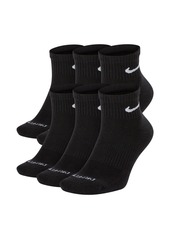 Nike Unisex 6-Pk. Dri-fit Quarter Socks - White