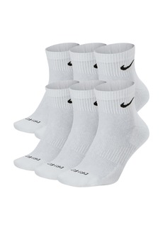 Nike Unisex 6-Pk. Dri-fit Quarter Socks - White