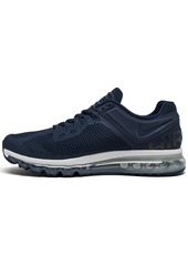 Nike Men's Air Max 2013 Casual Sneakers from Finish Line - Navy, White, Metallic Silver