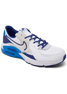 Nike Men's Air Max Excee Casual Sneakers from Finish Line - White, Deep Royal Blue