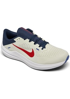 Nike Men's Air Zoom Winflo 10 Running Sneakers from Finish Line - Sea Glass, Navy, Red