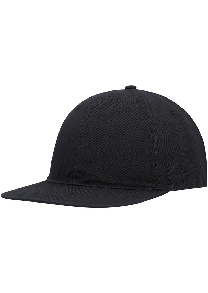 Nike Men's and Women's Black Washed Swoosh Club Adjustable Hat - Black