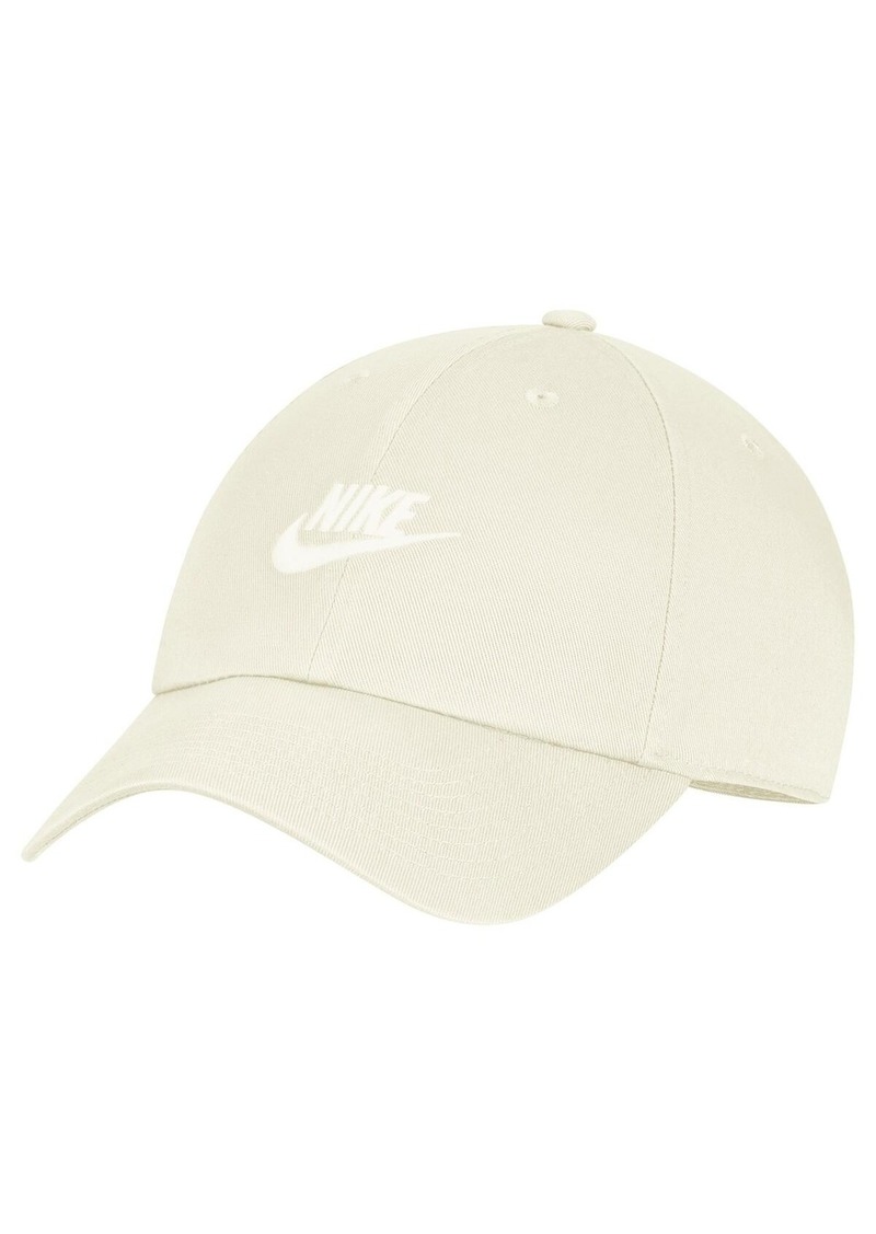Nike Men's and Women's Cream Futura Wash Club Adjustable Hat - Cream