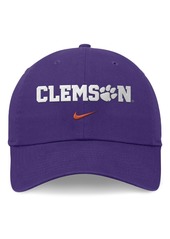 Nike Men's and Women's Clemson Tigers 2024 Sideline Club Adjustable Hat - Purple