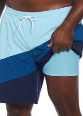 "Nike Men's Big & Tall Color Surge Colorblocked 9"" Swim Trunks - Black"