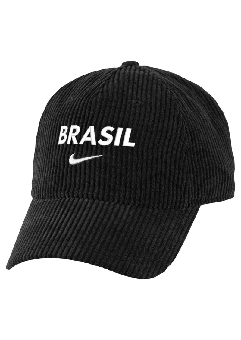 Nike Men's Black Brazil National Team Corduroy Club Flex Hat - Black