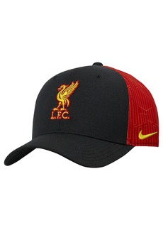 Nike Men's Black Liverpool Primary Logo Swoosh Flex Hat - Black