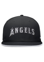 Nike Men's Black Los Angeles Angels Primetime True Performance Fitted Hat - Black