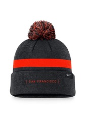 Nike Men's Black San Francisco Giants Hometown Peak Cuffed Knit Hat with Pom - Black