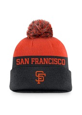 Nike Men's Black San Francisco Giants Rewind Peak Cuffed Knit Hat with Pom - Black