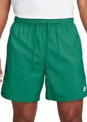 "Nike Men's Club Flow Relaxed-Fit 6"" Drawstring Shorts - Viotech/(white)"