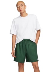"Nike Men's Club Flow Relaxed-Fit 6"" Drawstring Shorts - Viotech/(white)"