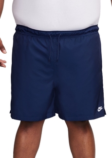 "Nike Men's Club Flow Relaxed-Fit 6"" Drawstring Shorts - Navy"