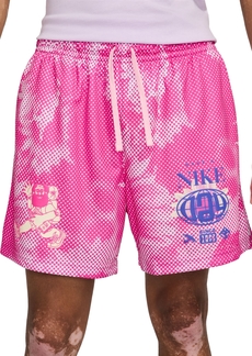 Nike Men's Club Mesh Flow Atheltic-Fit Printed Shorts - Alchemy Pink/coconut Milk