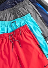 "Nike Men's Contend Water-Repellent Colorblocked 9"" Swim Trunks - University Red"