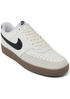 Nike Men's Court Vision Low Casual Sneakers from Finish Line - Sail, Black