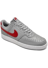 Nike Men's Court Vision Low Next Nature Casual Sneakers from Finish Line - Wolf Gray, Red, White