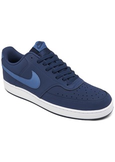 Nike Men's Court Vision Low Nubuck Casual Sneakers from Finish Line - Midnight Navy