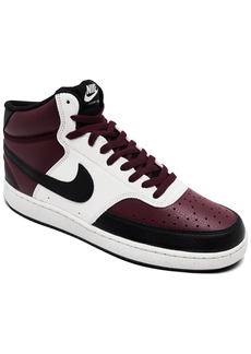 Nike Men's Court Vision Mid Next Nature Casual Sneakers from Finish Line - Dark Beetroot, Sail, Black