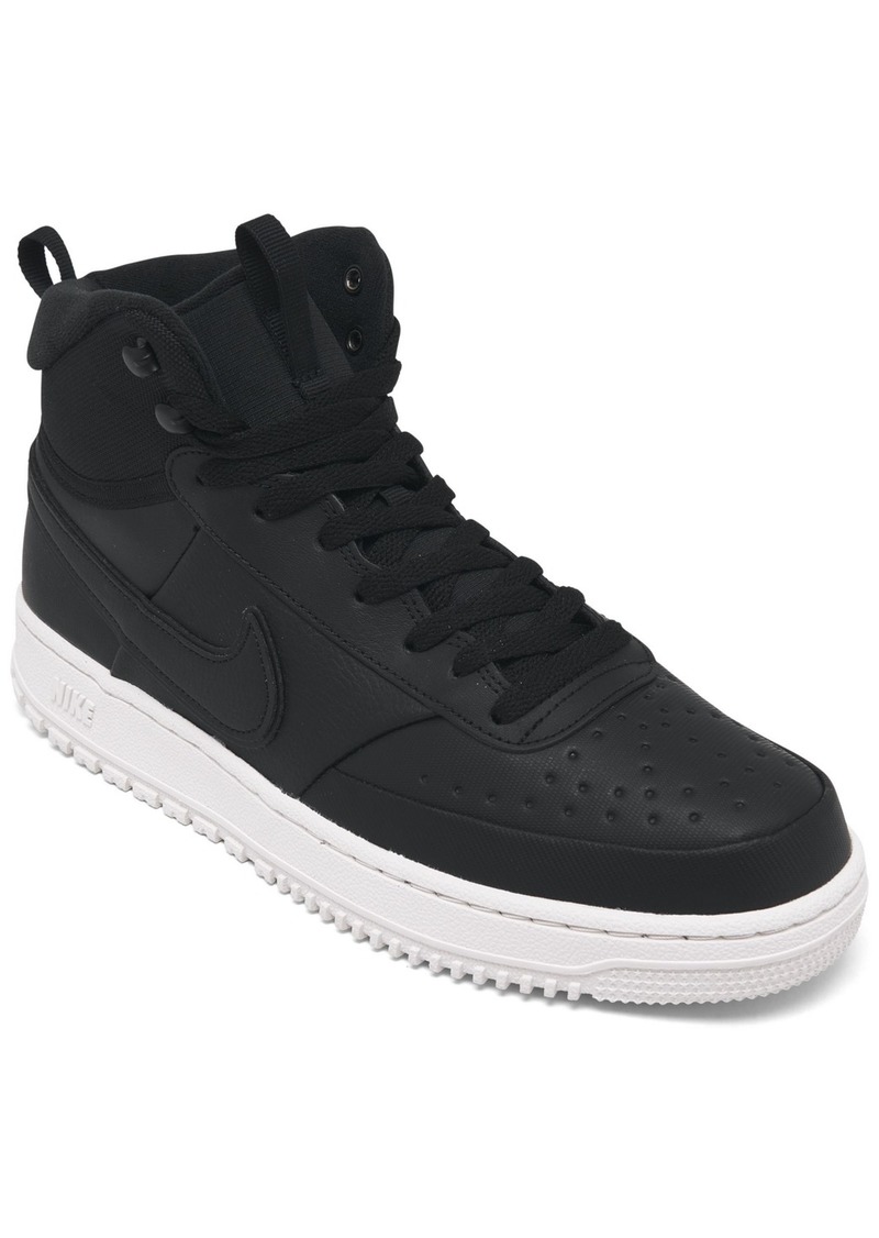 Nike Men's Court Vision Mid Winter Sneakers from Finish Line - Black