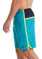 Nike Men's Diverge Perforated Colorblocked 9" Swim Trunks