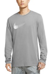Nike Men's Dri-fit Long-Sleeve Swoosh T-Shirt