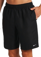 "Nike Men's Big & Tall Essential Lap Dwr Solid 9"" Swim Trunks - Black"