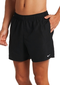 "Nike Men's Essential Lap Solid 5"" Swim Trunks - Black"