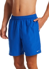 "Nike Men's Essential Lap Solid 7"" Swim Shorts - University Red"