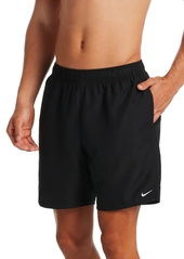 "Nike Men's Essential Lap Solid 7"" Swim Shorts - University Red"