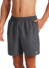 "Nike Men's Essential Lap Solid 7"" Swim Shorts - Black"