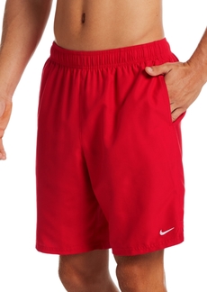 "Nike Men's Essential Lap Solid 9"" Swim Trunks - Univeristy Red"