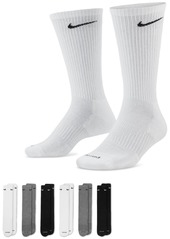 Nike Unisex Everyday Plus Cushioned Training Crew Socks (6 Pairs) - Multicolor Red