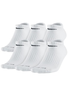 Nike Men's Everyday Plus Cushioned Training No-Show Socks 6 Pairs - White
