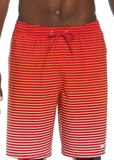 "Nike Men's Fade Stripe Breaker Ombre 9"" Swim Trunks - University Red"