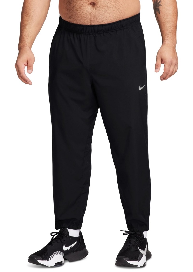 Nike Men's Form Dri-fit Standard-Fit Tapered-Leg Training Pants - Black/black/(reflective Silv)