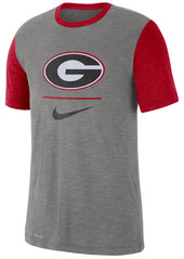 Nike Men's Georgia Bulldogs Dri-fit Slub Raglan T-Shirt