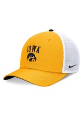 Nike Men's Gold Iowa Hawkeyes Letter Logo Trucker Adjustable Hat - Gold, White