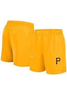 Nike Men's Pittsburgh Pirates Woven Victory Performance Shorts - Gold